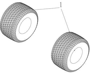 Wheels-Rear 2 Diagram and Parts List for ZT1-54KH (17CM210)(2021) Cub Cadet Lawn Tractor